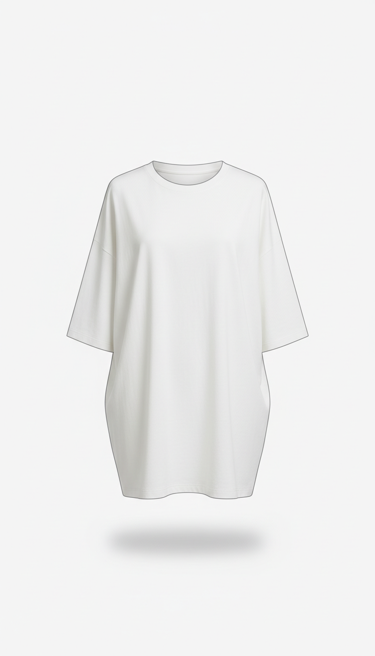 Oversized White Tee in Luxe Cotton