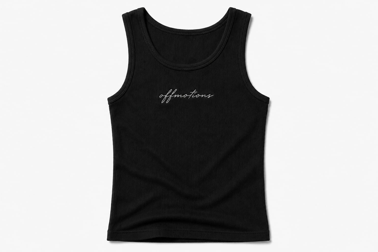 Black Ribbed Vest