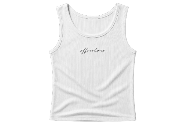White Ribbed Vest