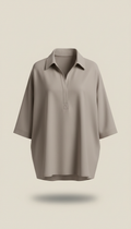 Relaxed-Fit Stone Taupe Shirt