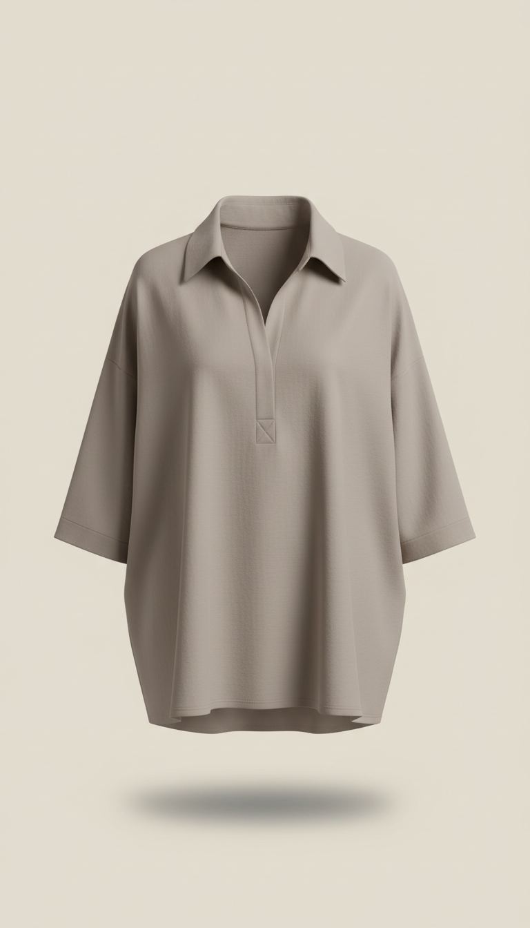 Relaxed-Fit Stone Taupe Shirt