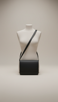 Minimal Deep Black Crossbody Bag